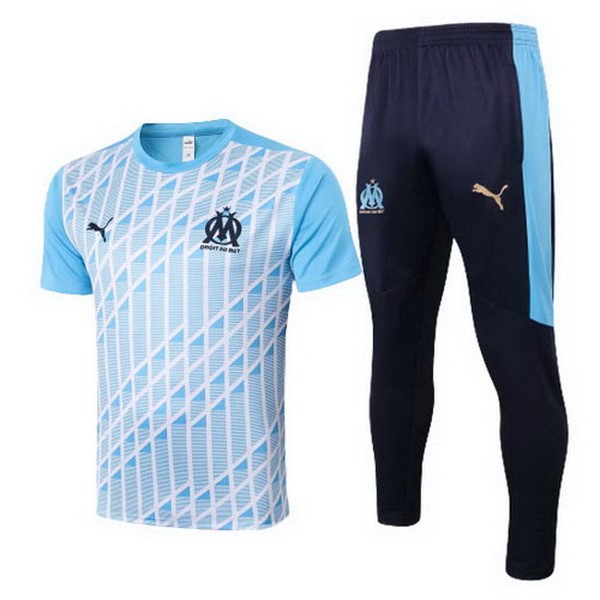 Trainingsshirt Marseille Komplett Set 2020-21 Blau